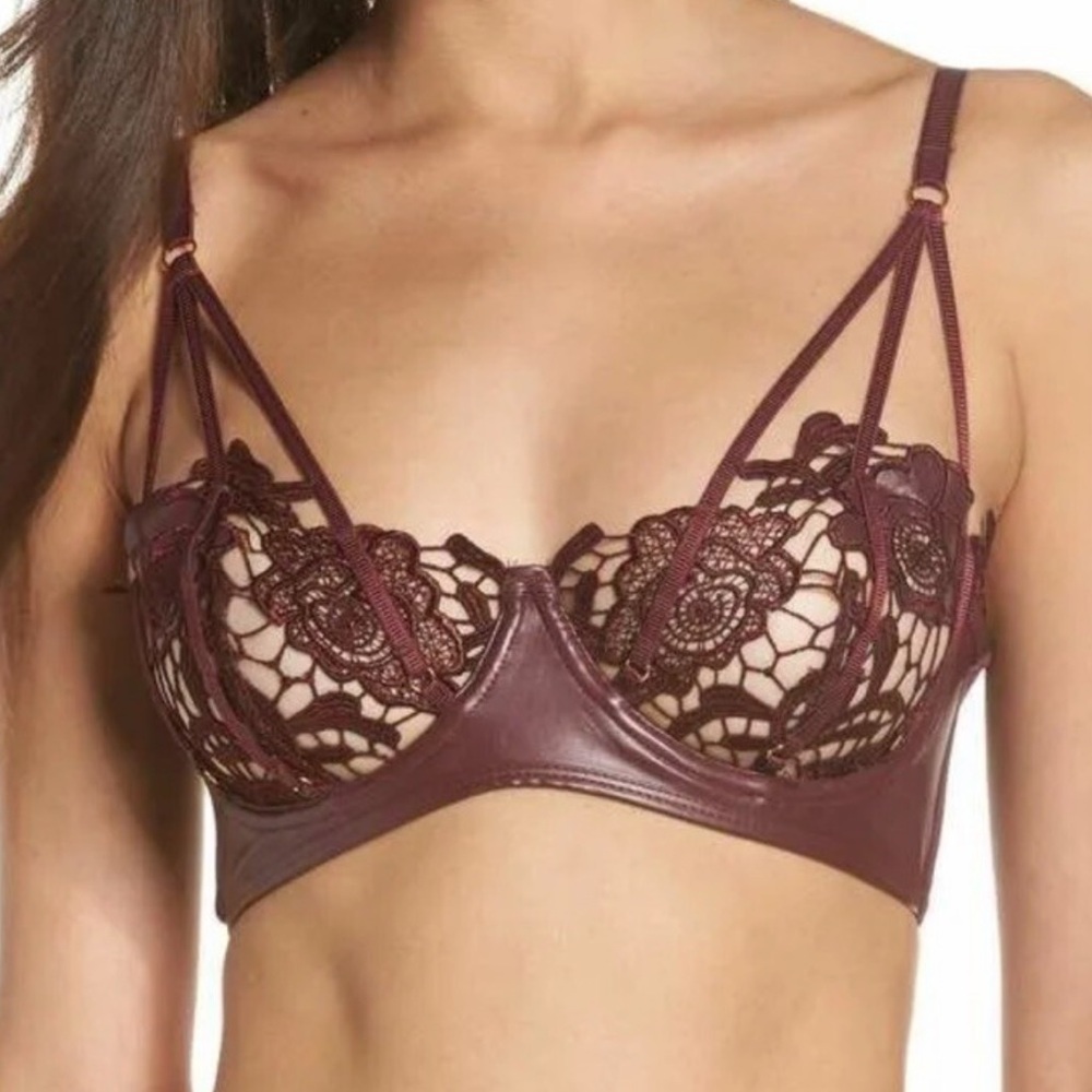 Ann Summers Faux Leather Bra